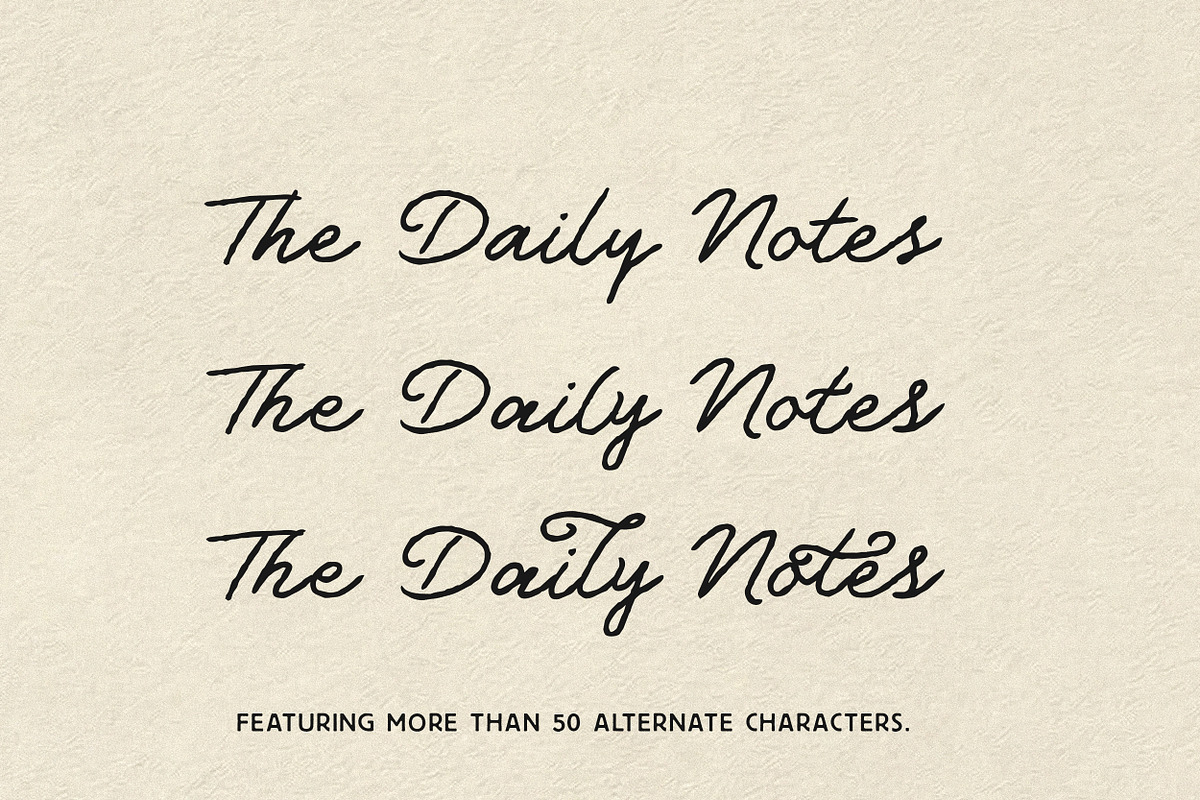 The Daily Notes - Script and Sans, a Handwritten Font by Davide Bassu (Photo 13 of 14)