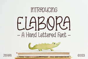 Elabora - A Hand Lettered Font, a Serif Font by Zafara Studios
