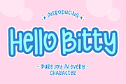 Hello Bitty - Cute Handwritten Font, a Handwritten Font by KiddoGlyphs Studio (Thumbnail 1 of 5)