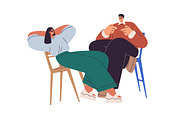 People sit on chairs and talk set, a Person Illustration by Good Studio (Thumbnail 5 of 7)