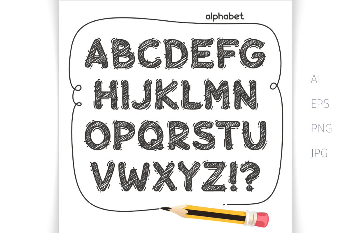 Cartoon Doodle Font preview 3