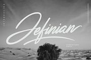 Jefinian Script, a Script Font by sizimon (Thumbnail 1 of 6)