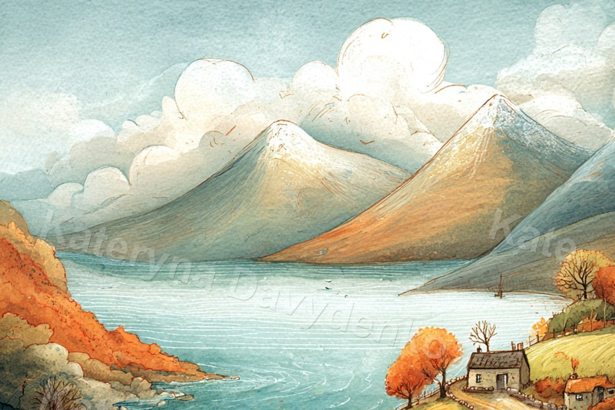 Cartoon sceneries landscapes bundle, a Seasonal Illustration by Bubert Art (Photo 5 of 8)