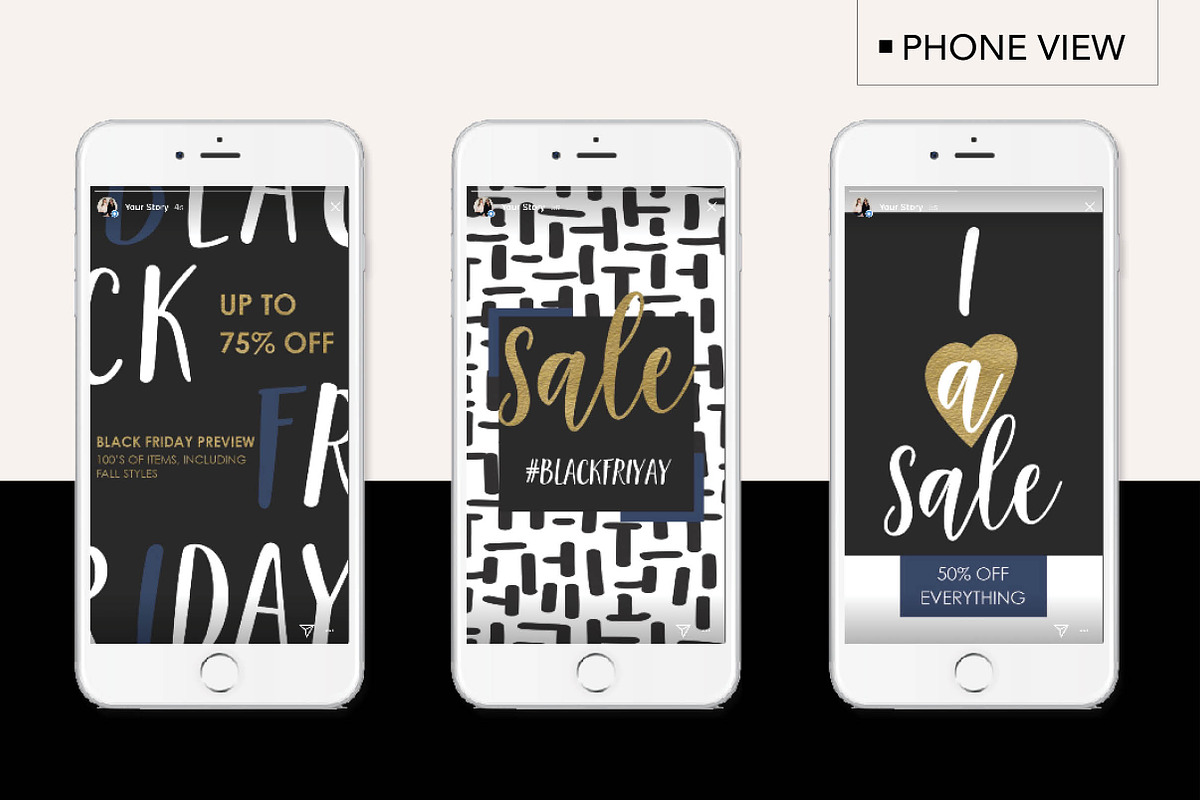 Black Friday + Cyber Monday Bundle, a Social Media Template by jgdigital.co designs (Photo 9 of 11)
