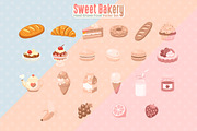 Sweet Bakery – Food Vector Set, a Food Illustration by moja doodle (Thumbnail 4 of 4)