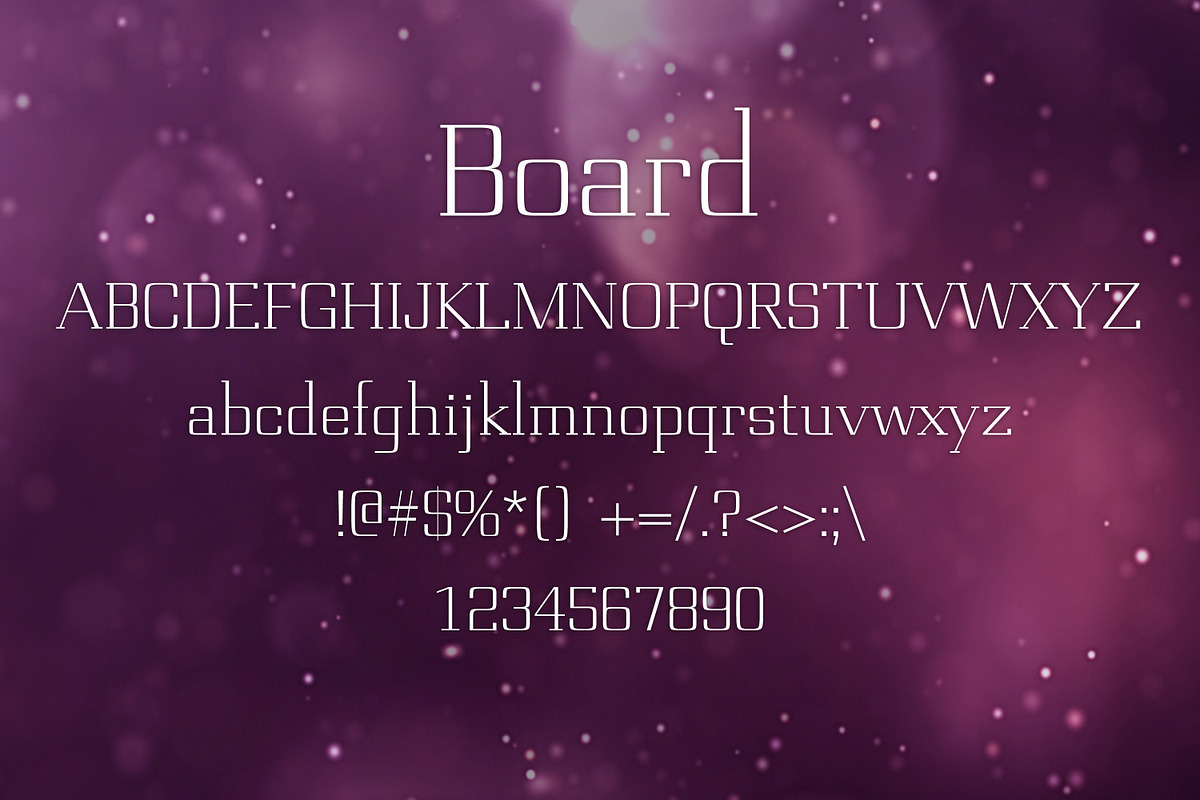 BOARD font preview 2