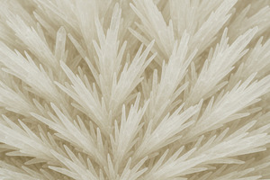 Closeup of white crystalline structure resembling spikes, suitab, a Photo by Dvoevnore photos