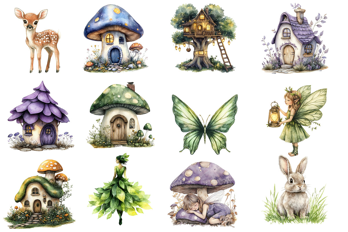 Enchanting Forest Fairy Clipart, an Illustration by Designworld (Photo 2 of 5)