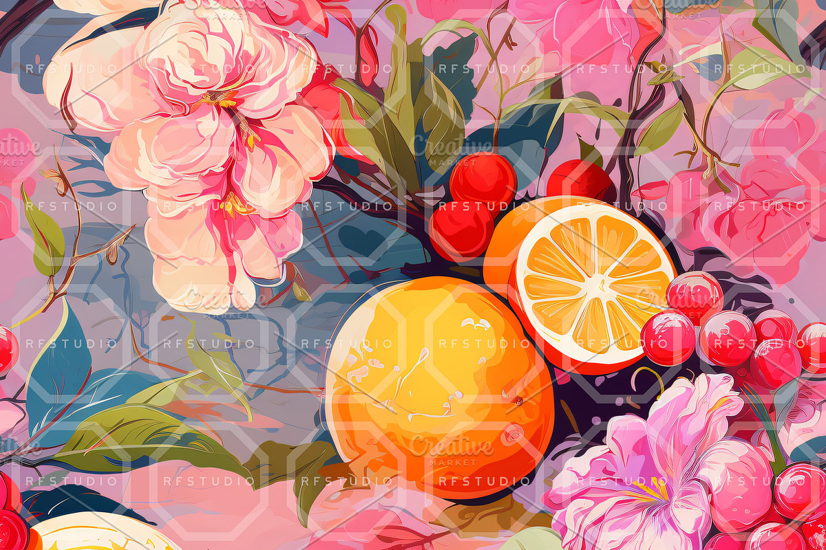 FRUITOPIA WONDER Seamless Bundle, an Illustration by RefinedFantasyStudio (Photo 3 of 9)