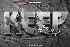 Keep 3D editable text effect