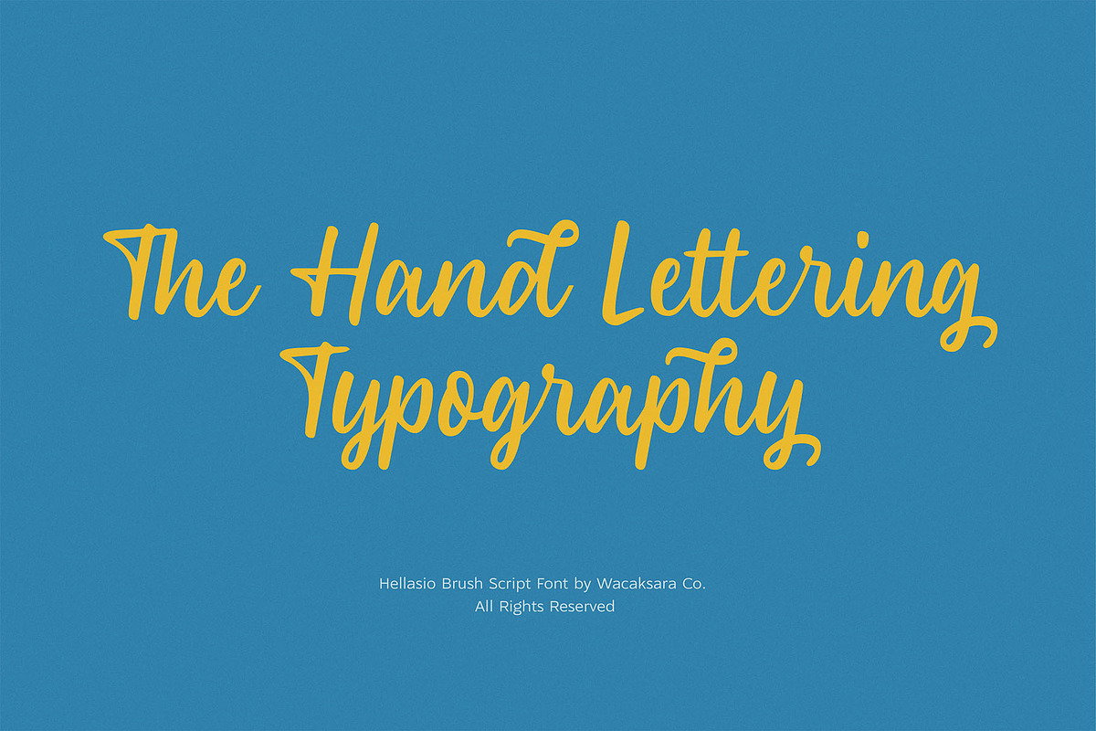Hellasio - Brush Script Font, a Script Font by Wacaksara Co. (Photo 4 of 10)