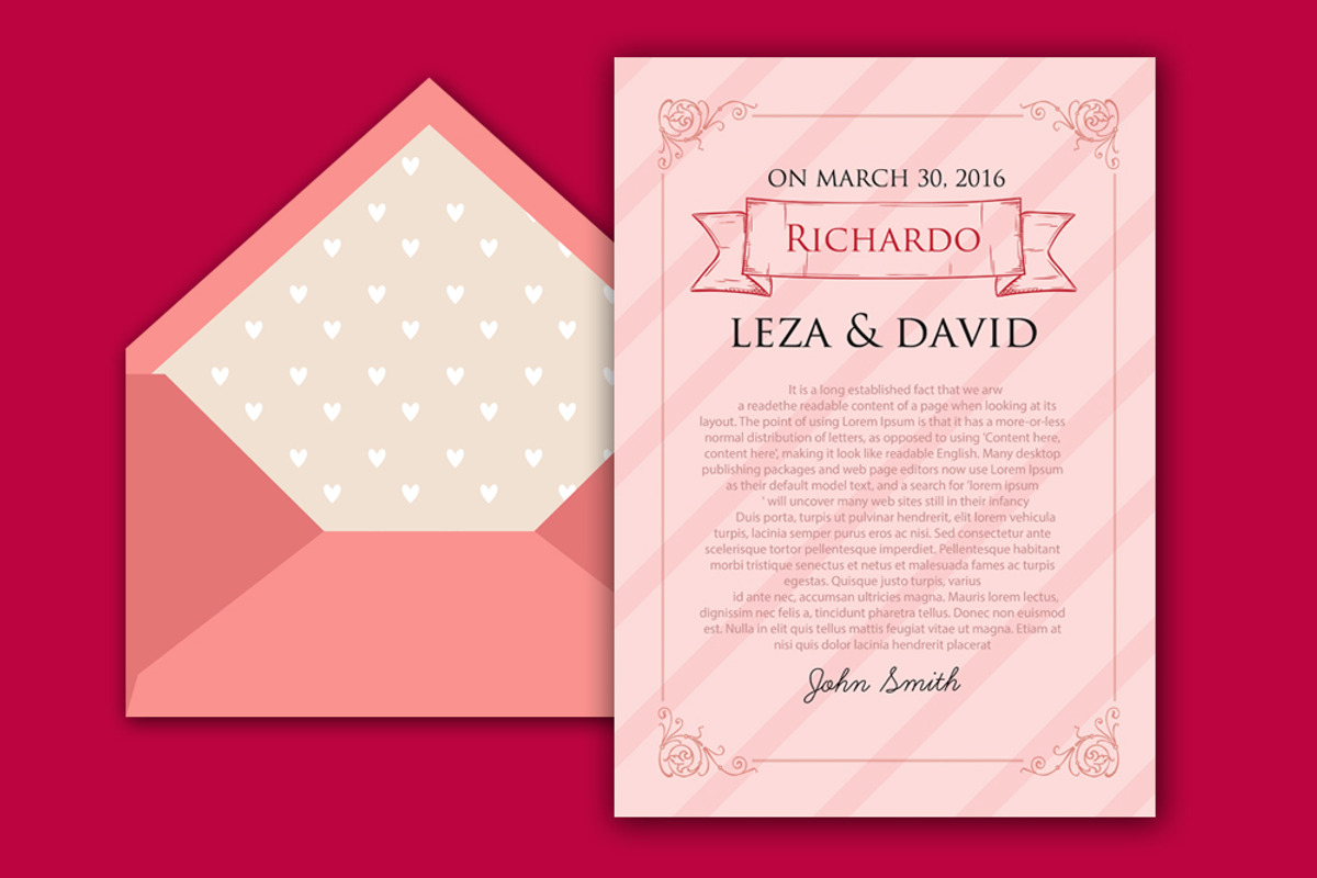 Wedding Invitation Card Template, a Card Template by Business Flyers