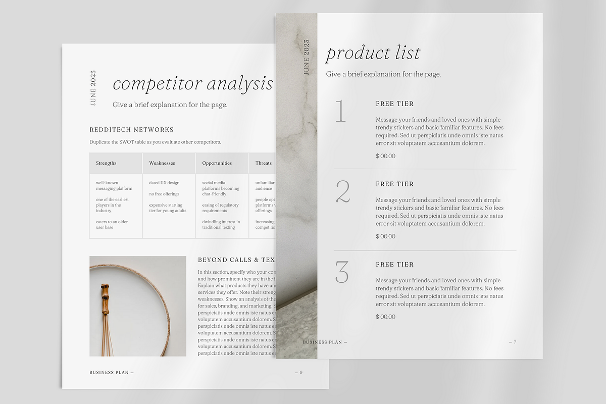 Business Plan Template Canva, a Presentation Template by frommakertomaker (Photo 7 of 10)
