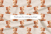 Teddy Bear Patterns & Clipart, an Animal Illustration by GoldmoonUA (Thumbnail 5 of 5)