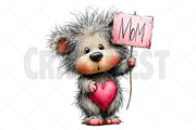 Mother's Day Teddy Bear Clipart, an Illustration by Craft Nest (Thumbnail 10 of 12)