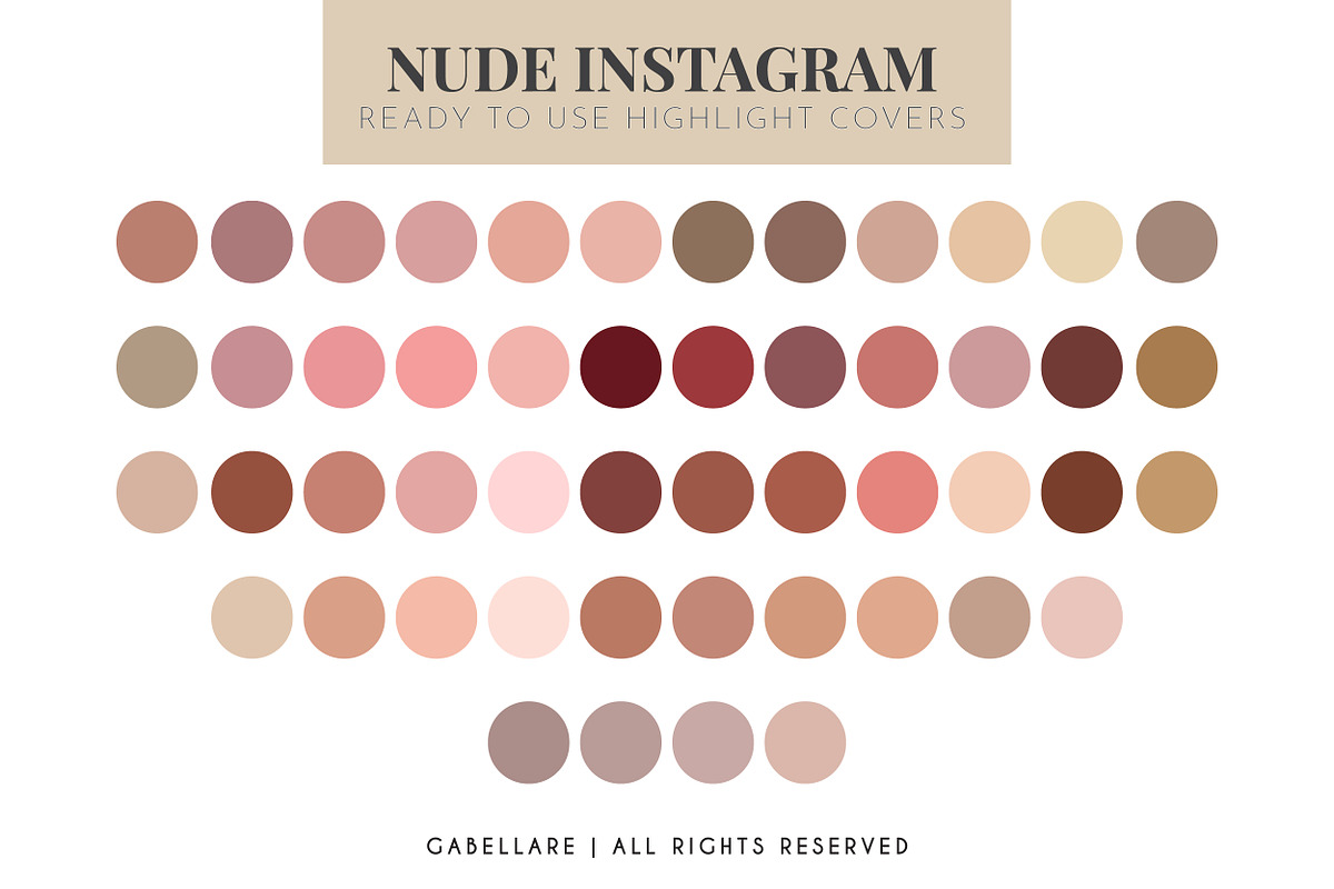 50 Solid Nude Instagram Highlight, a Graphic by Gabellare (Photo 3 of 3)