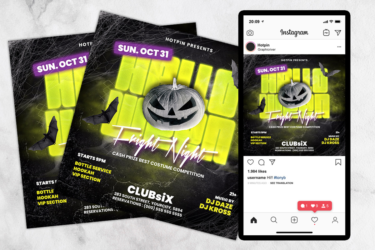 Halloween Flyer Template, a Flyer Template by Hotpin (Photo 2 of 3)