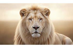 A majestic pale toned lion facing, an Animal Photo by Igor Tichonow