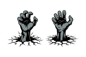 Hands Comes Out Of The Ground, a Person Illustration by Pixes