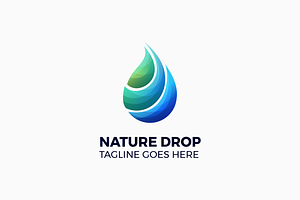 Nature Drop Gradient Colorful Logo, a Branding & Logo Template by Artnivora.Std