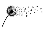 Dandelion Blow Silhouette Bundle, an Illustration by yasushie (Thumbnail 7 of 31)