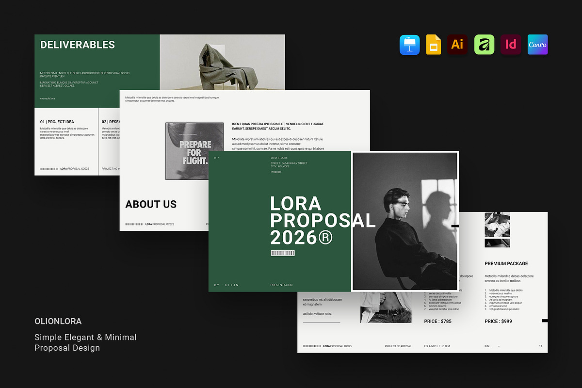 Minimal Proposal Presentation, a Presentation Template by Olion Lora (Photo 1 of 12)