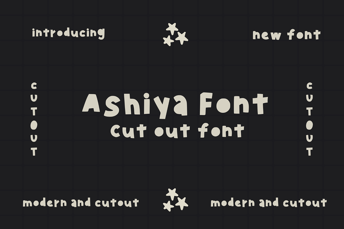 Ashiya - Playful Cutout HandDrawn, a Handwritten Font by Ashiya Pixel (Photo 10 of 13)