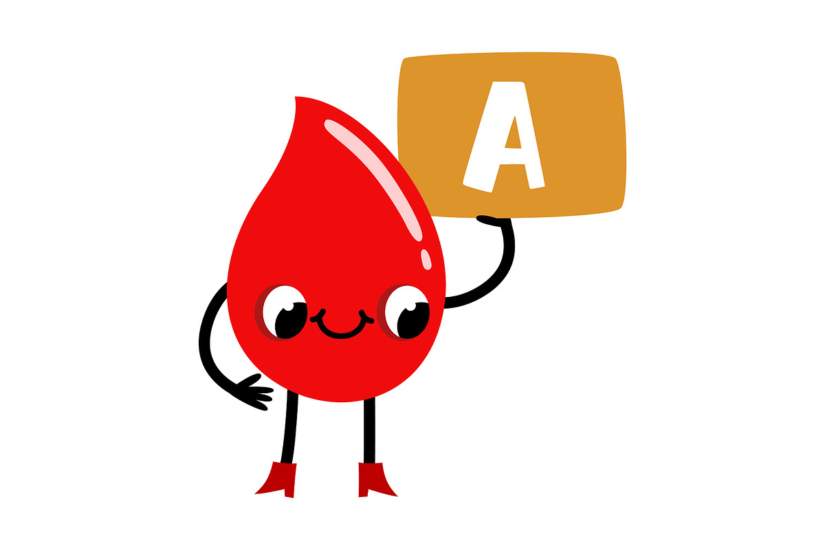 Cute Blood Type Mascot Set, a Healthcare Illustration by the_myro (Photo 5 of 5)