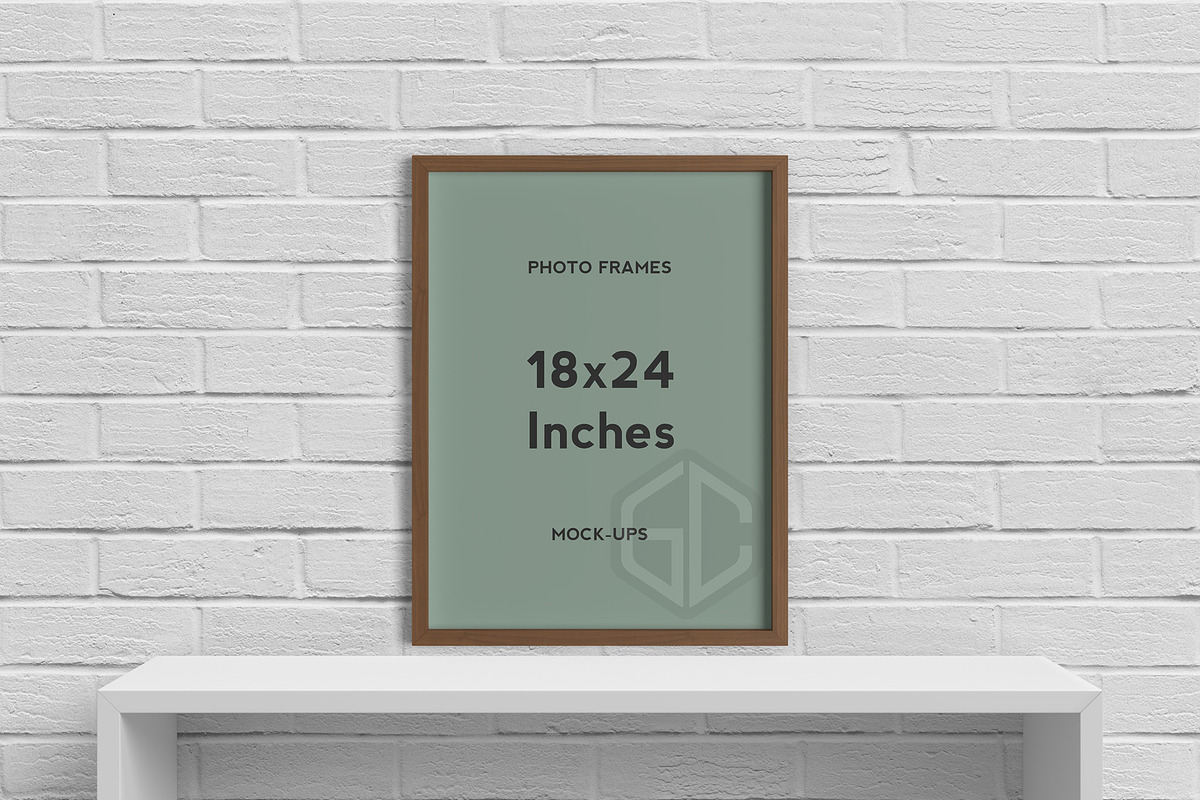 18x24 Inches Frames Mockup, a Print Template by graphiccrew