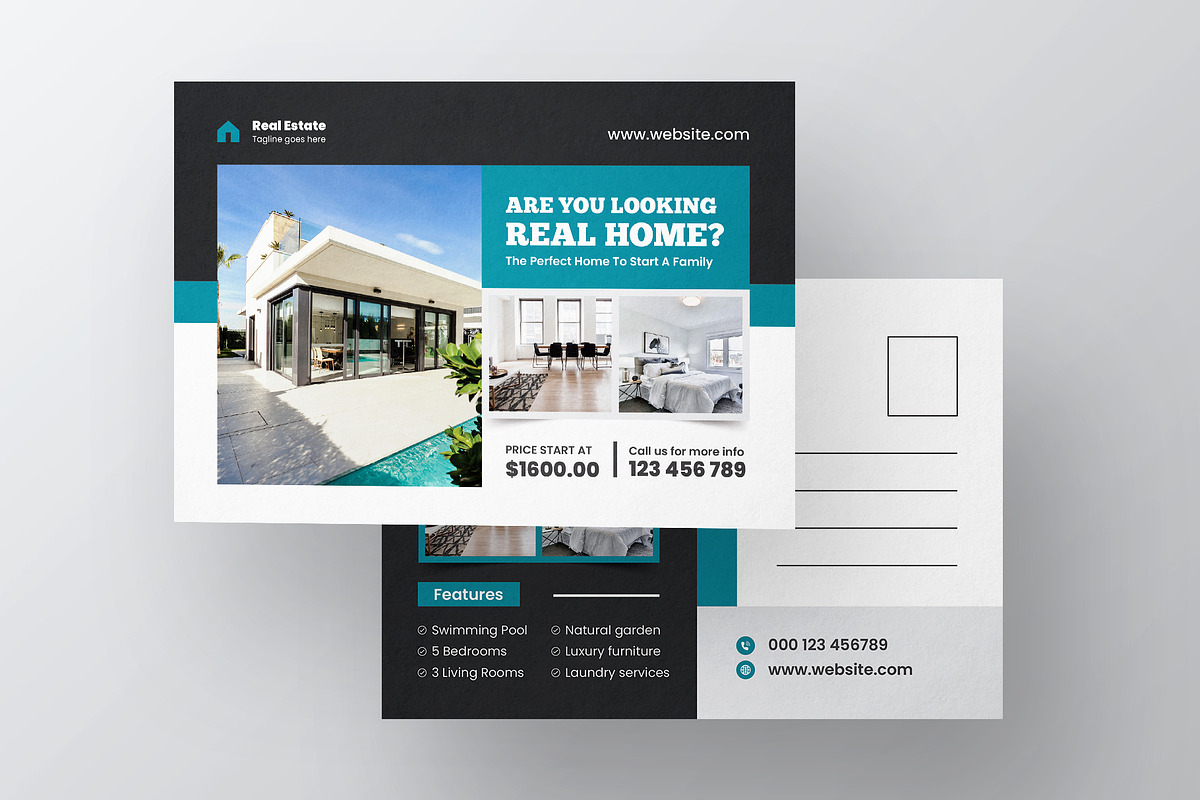 Real Estate Postcard Templates, a Card Template by Pixelpick (Photo 3 of 3)