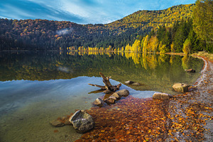Autumn scenery with amazing lake, a Nature Photo by Alpine Dreams