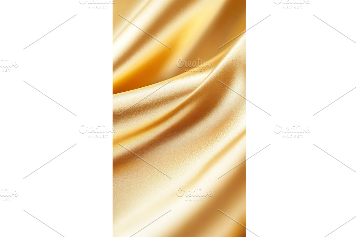 Smooth golden silk fabric close up, a Texture Illustration by Lermont51