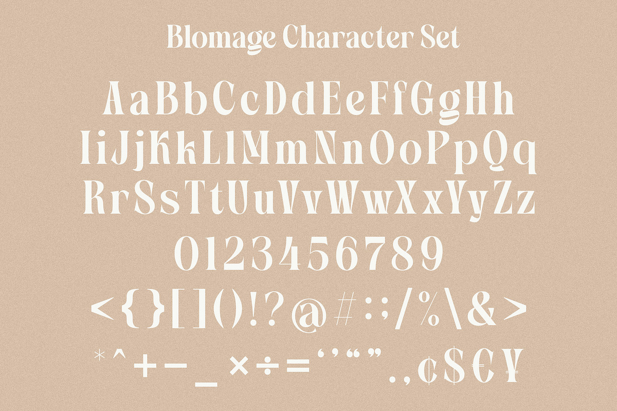 Blomage - Bold Serif Font, a Serif Font by Almeera Std (Photo 4 of 6)