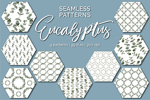 Eucalyptus Seamless Patterns