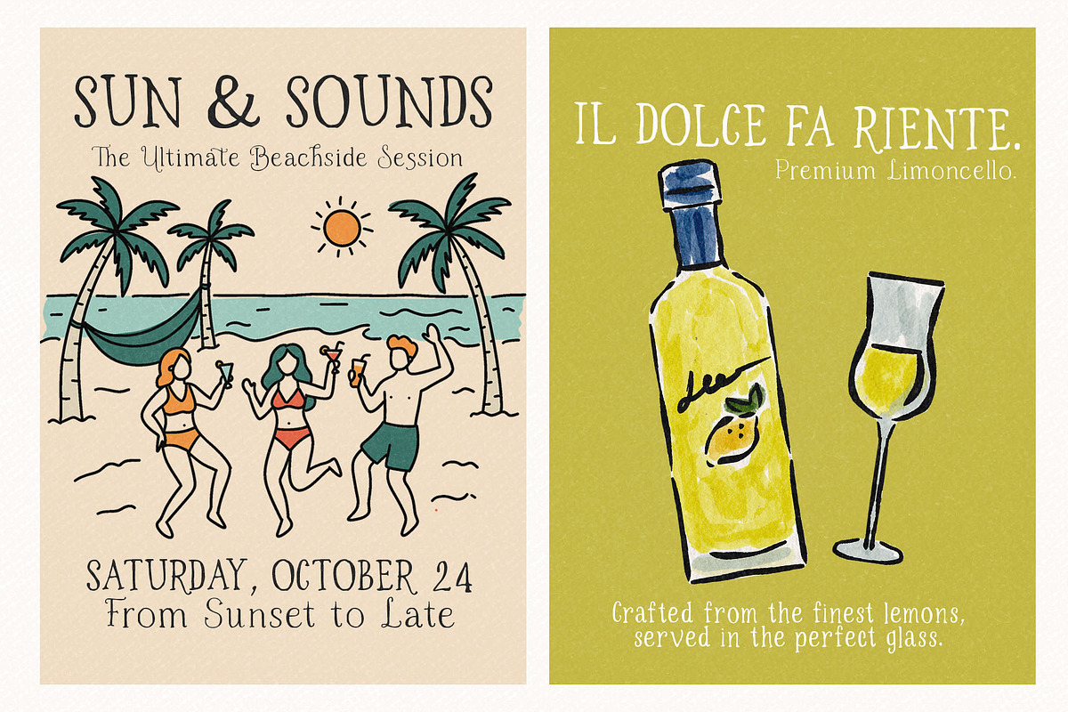 Almost Forty – Dual Font Set, a Handwritten Font by deadlock studio (Photo 8 of 11)