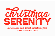 Christmas Serenity - Mix Font, a Script Font by Keithzo (Thumbnail 1 of 8)