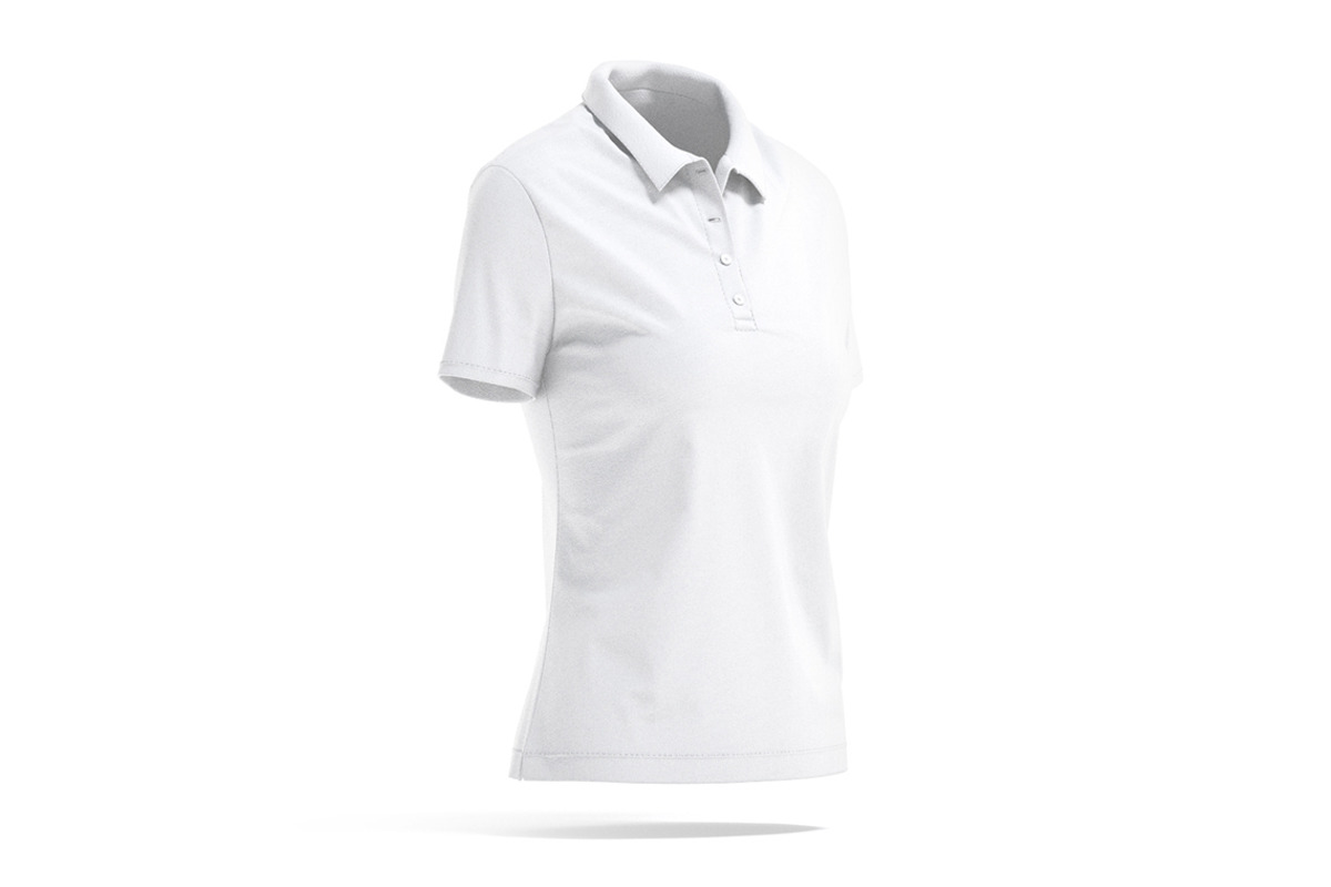 White Women's Polo Shirt 3D Model, an Object 3D Model by rebrandy (Photo 4 of 9)