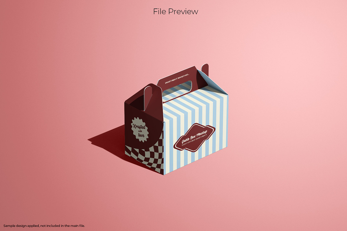 Takeaway Gable Box Packaging Mockup, a Packaging Mockup by Sheikhadesign (Photo 6 of 11)