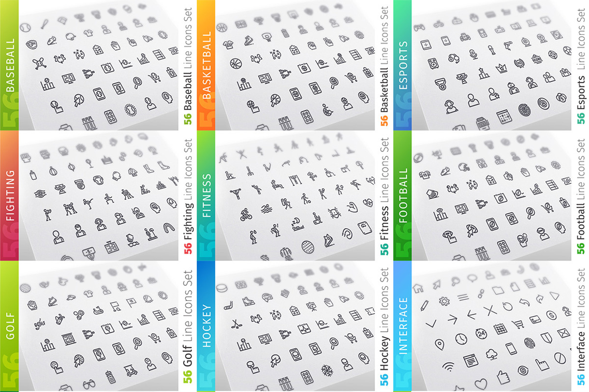 Sport 700+ Line Icons Bundle, an Outline Icon by Voysla's Shop (Photo 6 of 8)