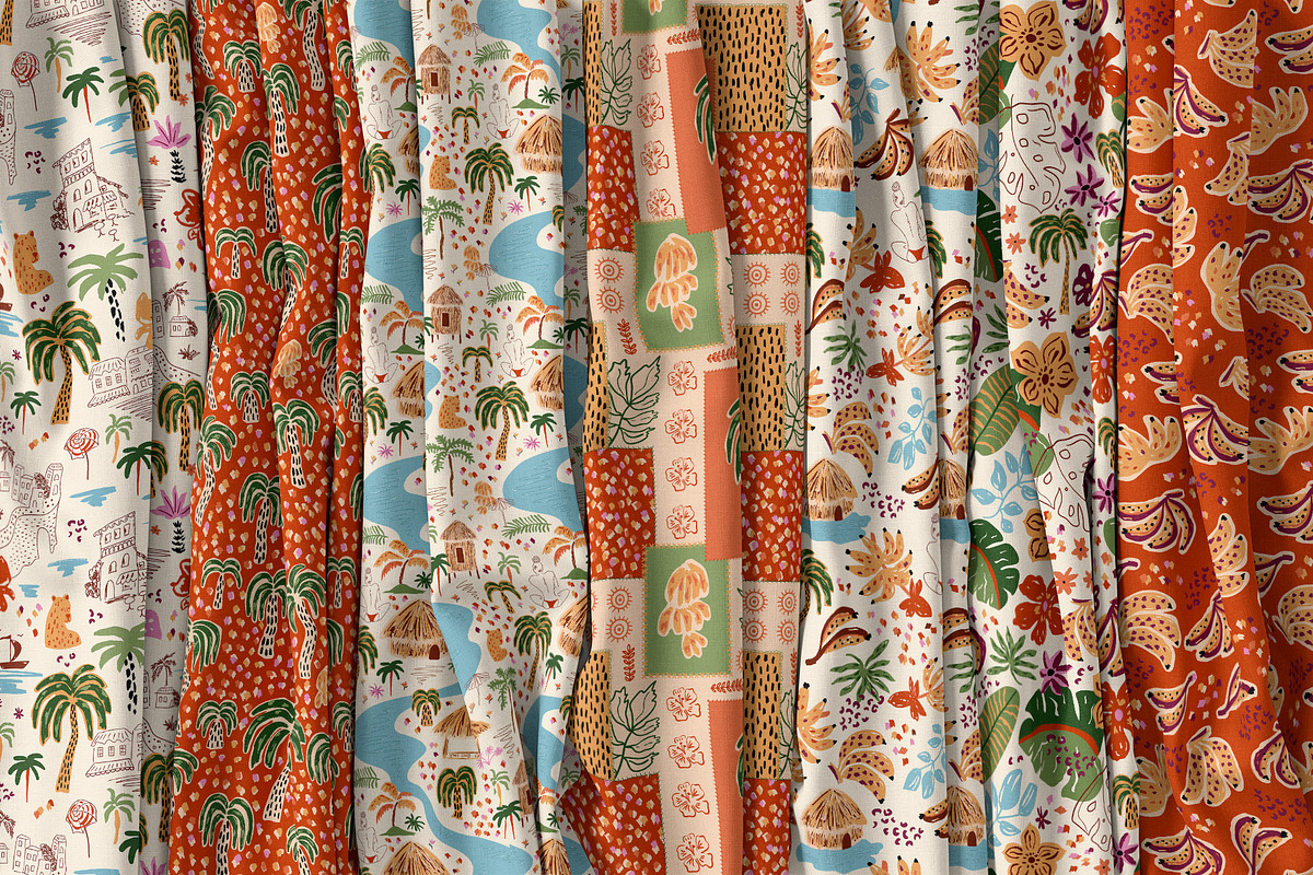 Hand drawn tropical floral patterns, a Pattern Graphic by Tani Kuzminka (Photo 2 of 22)