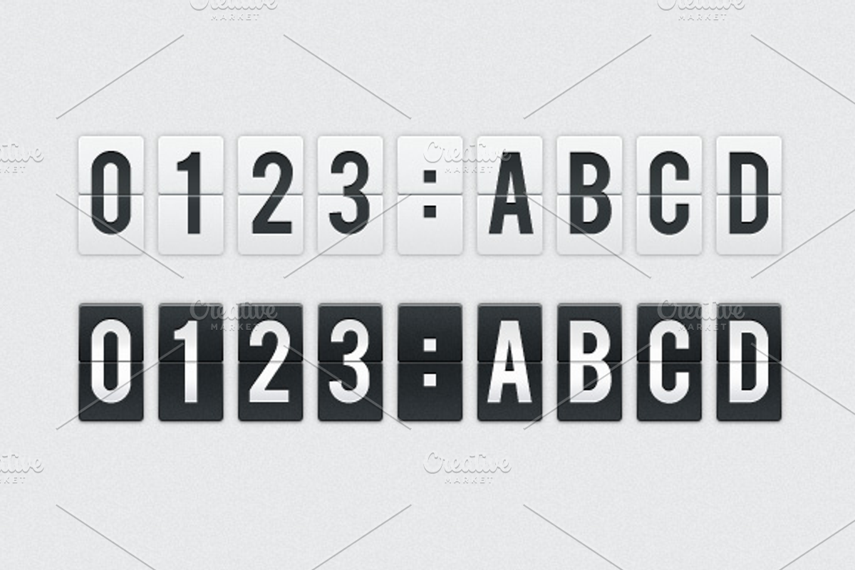 Flip Clock Tabs, a Templates & Theme by DesignLots