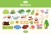 Sweet Duck & Friends – Watercolor, an Animal Illustration by CreativeValuation (Thumbnail 2 of 11)