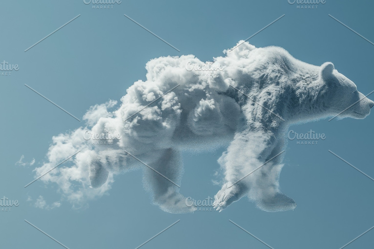 90 Clouds animals against a blue sky, an Animal Illustration by Handmadefont (Photo 6 of 64)