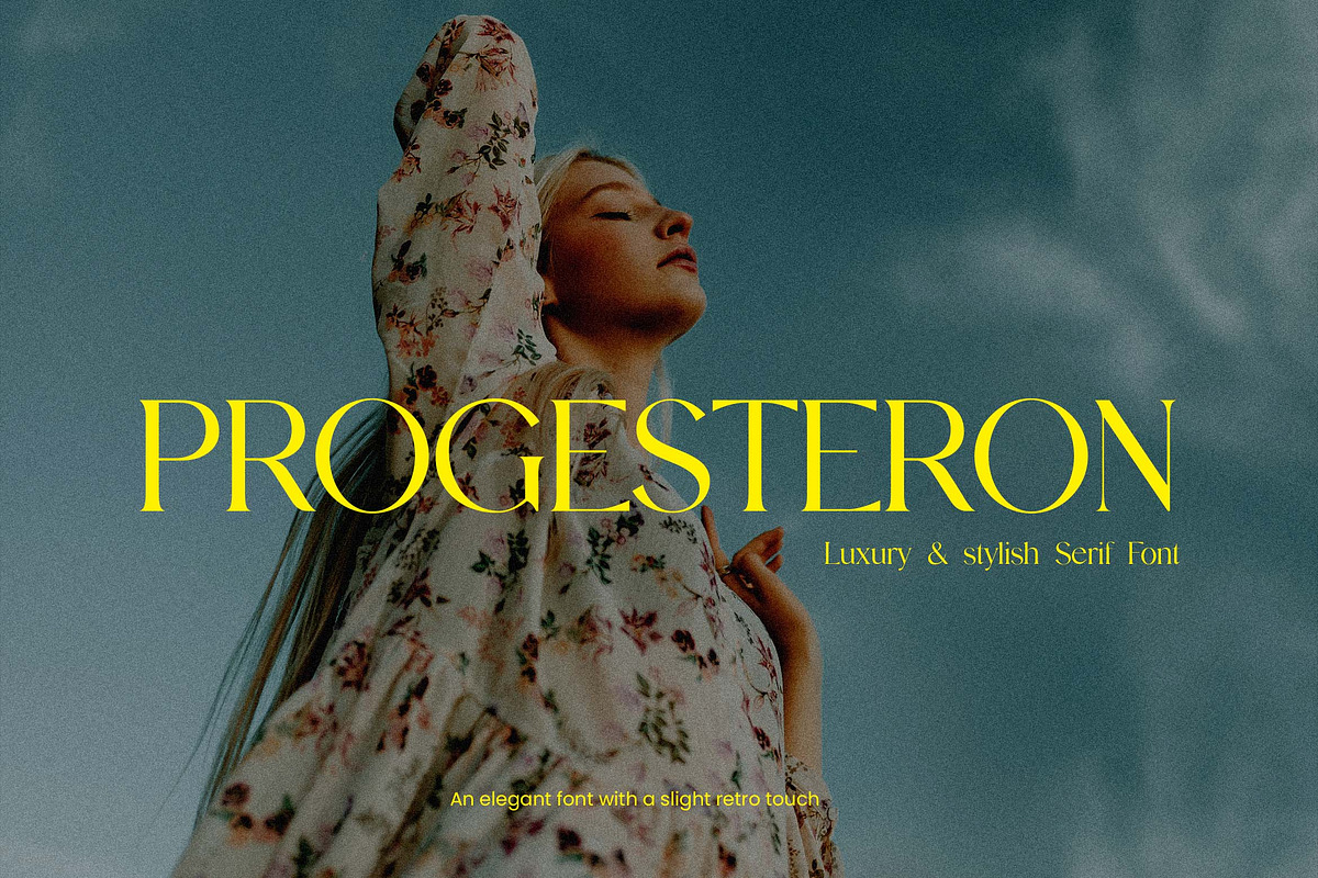 Progesteron Luxury Serif Font, a Serif Font by UICreative (Photo 1 of 13)