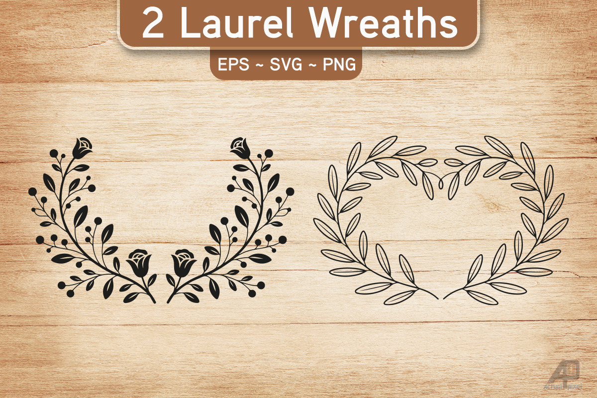 Laurel Wreath SVG PNG Bundle, an Illustration by Actual Pixel (Photo 9 of 17)
