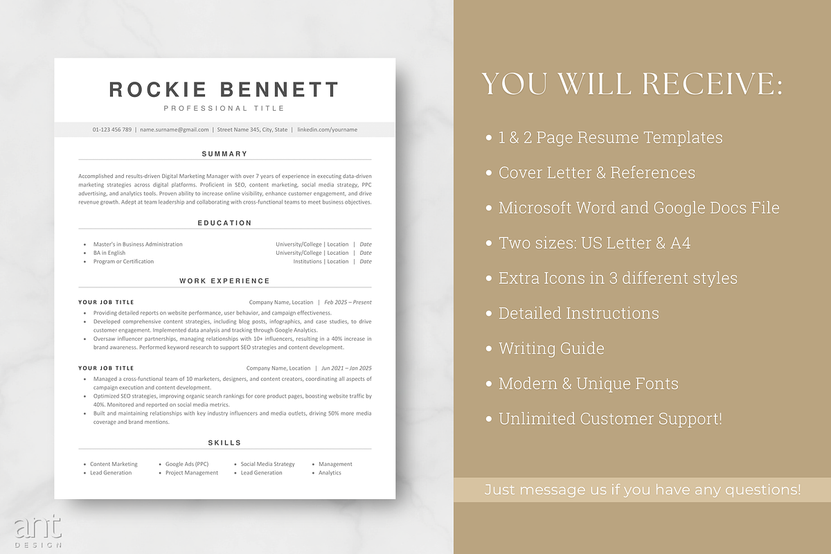 ATS Resume Template - Rockie preview 7