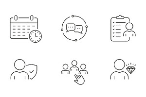 Time Management in Business Icons, a Person Illustration by Gentle Studio
