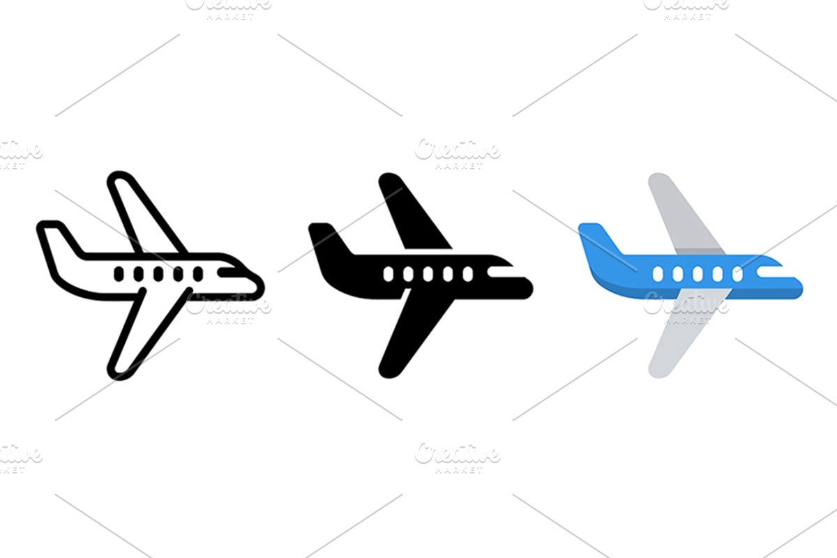 Airplane Travel Vector Art, a Solid Icon by Artonix (Photo 2 of 2)
