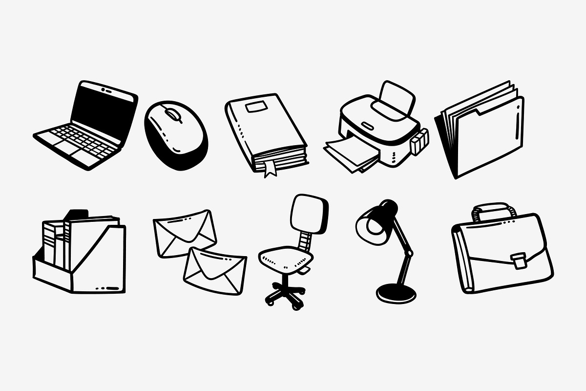 Back to Work Doodle Illustration, an Object Graphic by SLAB! Design (Photo 2 of 3)