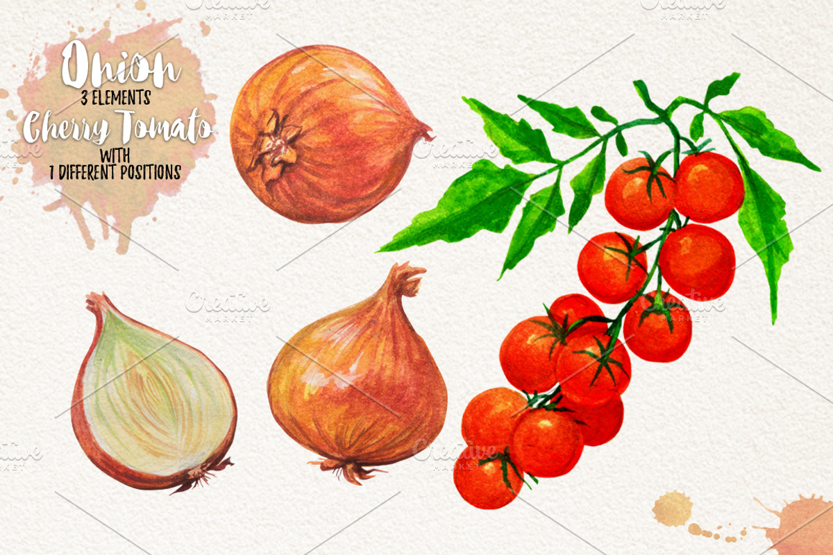 Watercolor Vegetables, Herbs, an Animal Illustration by Graphobia (Photo 10 of 12)